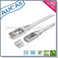 AUCAS mejor calidad de cable de red ethernet / systimax amplificador de pasar la solapa cable plano patch / cat5e utp rj45 de cobre varados